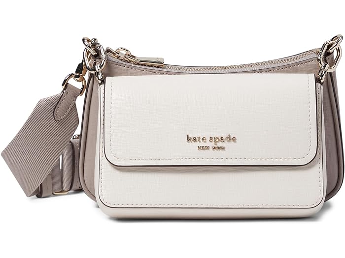 () PCgXy[h fB[X _u Abv J[ubN TtB[m U[ _u Abv NX{fB Kate Spade New York women Kate Spade New York Double Up Colorblocked Saffiano Leather Double Up Crossbody Warm Taupe Multi