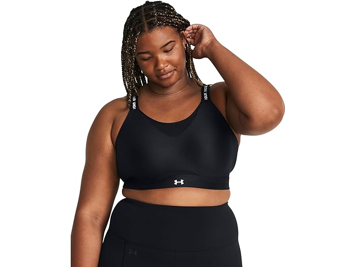 (取寄) アンダーアーマー レディース プラス サイズ インフィニティ ハイ インパクト スポーツ ブラ Under Armour women Under Armour Plus Size Infinity High Impact Sports Bra Black/White