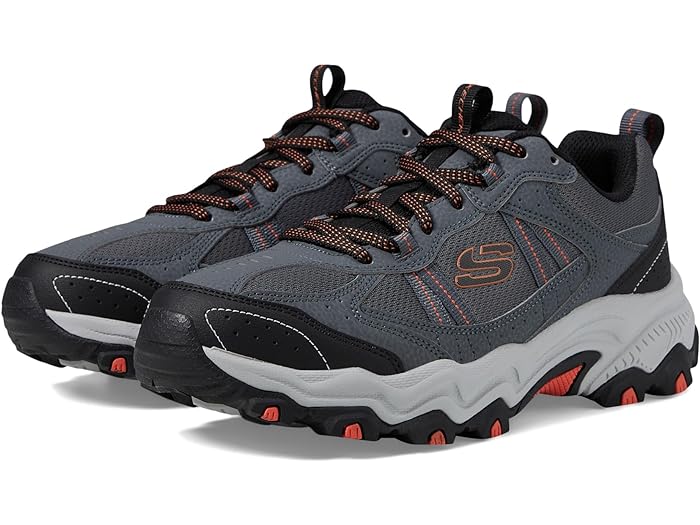 () å㡼 ˡ  ߥ å åѡ ƥå SKECHERS men Stamina AT Upper Stitch Charcoal/Orange