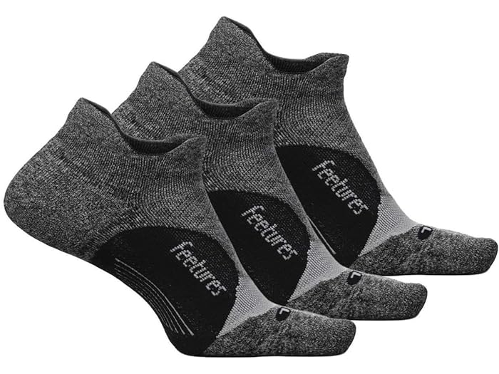 () ե㡼 ꡼ 饤 å Ρ 硼  3-ڥ ѥå Feetures Feetures Elite Light Cushion No Show Tab 3-Pair Pack Gray