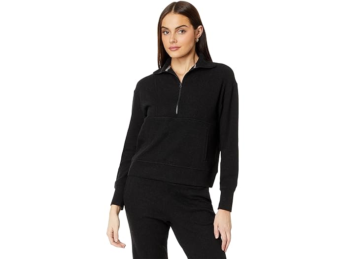 (取寄) ファリティ レディース レジェンド ラウンジ ハーフ ジップ スウェットシャツ Faherty women Faherty Legend Lounge Half Zip Sweatshirt Heathered Black Twill