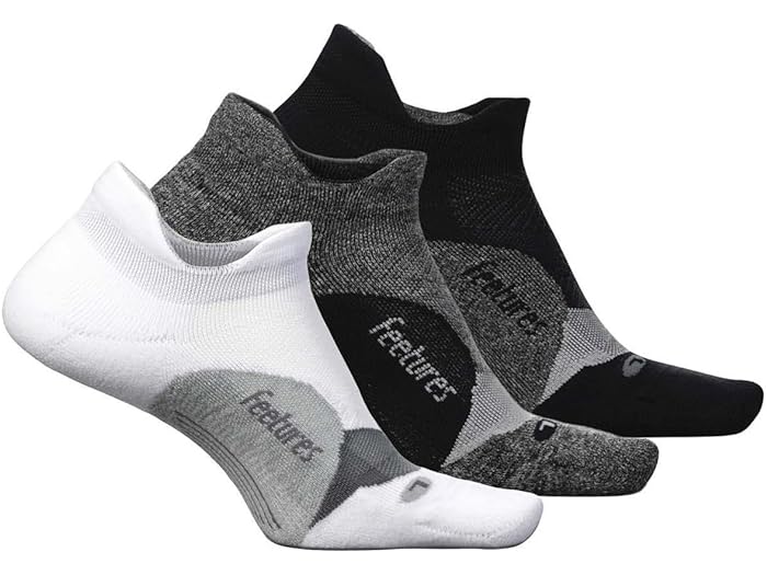 () ե㡼 ꡼ 饤 å Ρ 硼  3-ڥ ѥå Feetures Feetures Elite Light Cushion No Show Tab 3-Pair Pack White/Black/Gray