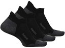 (取寄) フィーチャーズ エリート マックス クッション ノー ショー タブ 3-ペア パック Feetures Elite Max Cushion No Show Tab 3-Pair Pack Black(4)