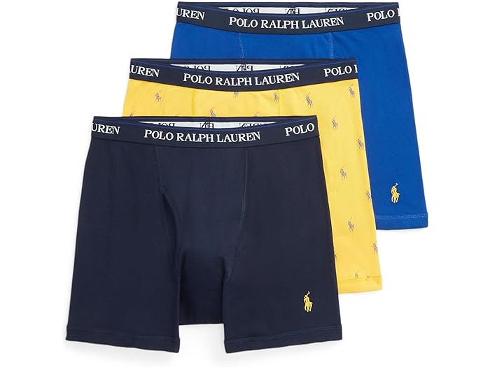 楽天スウィートラグ（取寄） ラルフローレン メンズ 3-パック クラシック フィット ボクサー ブリーフ Polo Ralph Lauren men Polo Ralph Lauren 3-Pack Classic Fit Boxer Briefs Cruise Navy/Yellowfin/Rugby Royal All Over Pony Player/Rugby Royal