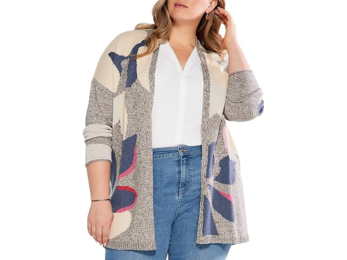 (取寄) ニックゾー レディース プラス サイズ ペタル ブルース カーディガン NIC+ZOE women NIC+ZOE Plus Size Petal Blues Cardigan Neutral Multi