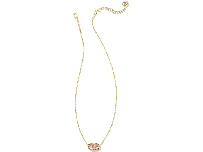 () PhXRbg fB[X CCU y_g lbNX Kendra Scott women Kendra Scott Elisa Pendant Necklace Gold Light Pink Iridescent Abalone