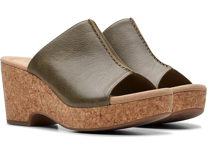 クラークス (取寄) クラークス レディース シューズ 靴 ジゼル オーキッド Clarks women Giselle Orchid Olive Leather