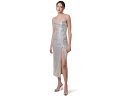 () CAhhbg fB[X OE Abv ~fB hX line and dot women line and dot Glow Up Midi Dress Silver