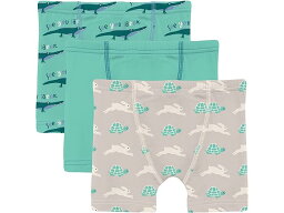 (取寄) キッキー パンツ キッズ ボーイズ プリント ボクサー ブリーフ セット 3-パック (ビッグ キッズ) Kickee Pants Kids boys Kickee Pants Kids Print Boxer Briefs Set 3-Pack (Big Kids) Glass Later Alligator/Glass/Latte Tortoise & Hare