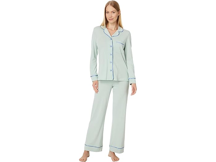 () ٥ ǥ ⡼ ԥƥ  ꡼ ȥå  ѥ ѥ å Cosabella women Cosabella Amore Petite Long Sleeve Top & Pant Pajama Set Verde Umbria/Portofino Blue