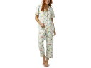 (取寄) ベッドヘッドパジャマズ レディース ショート スリーブ クロップド Pj セット Bedhead PJs women Bedhead PJs Short Sleeve Cropped PJ Set Welcome To Palm Springs