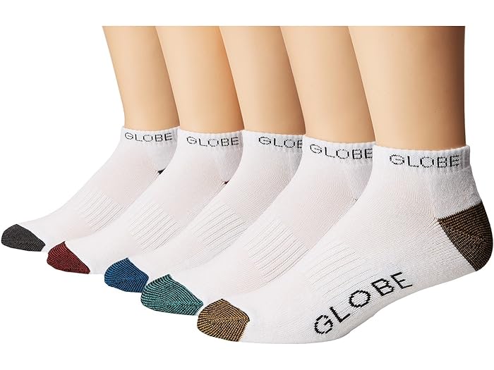 (取寄) グローブ メンズ イングルズ アンクル ソック (5-パック) Globe men Globe Ingles Ankle Sock (5-Pack) White/Assorted