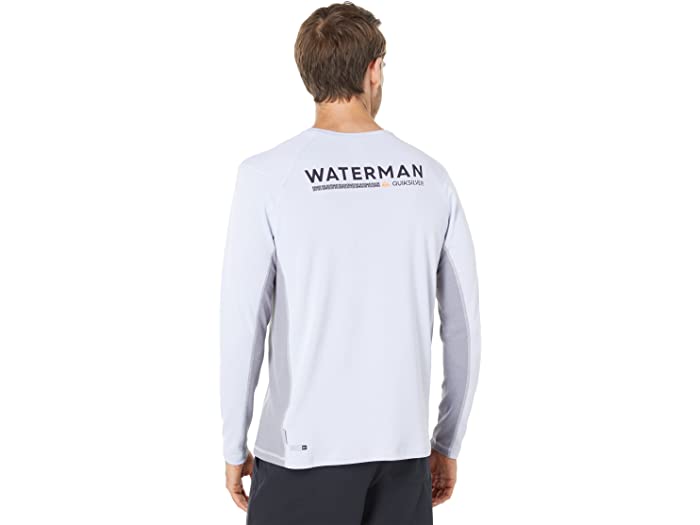 (取寄) クイックシルバー ウォーターマン メンズ バンブー チェック ロング スリーブ ラッシュガード Quiksilver Waterman men Bamboo Check Long Sleeve Rashguard White