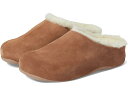 (取寄) フィットフロップ レディース シュブ シャーリング-ラインド スエード クロッグス FitFlop women FitFlop Shuv Shearling-Lined Suede Clogs Light Tan