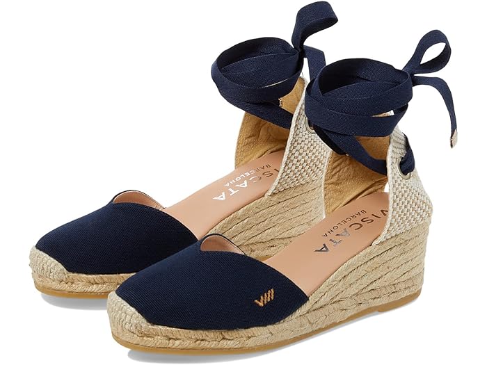 () BXJ[^ fB[X K@ EFbW VISCATA women VISCATA Gava Wedges Navy Canvas