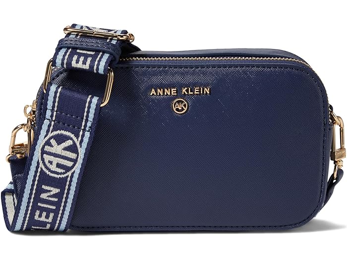 () ANC fB[X _u Wbv J NX{fB Anne Klein women Anne Klein Anne Klein Double Zip Camera Crossbody Midnight