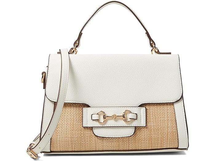 () ANC fB[X Xg[ gbv nh Tb`F Anne Klein women Anne Klein Anne Klein Straw Top Handle Satchel Anne White/Straw