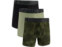 (取寄) アンダーアーマー メンズ 3-パック パフォーマンス テック プリント 6インチ ボクサー ブリーフ Under Armour men Under Armour 3-Pack Performance Tech Print 6” Boxer Briefs Grove Green