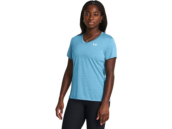 () A_[A[}[ fB[X ebN V[g X[u V-lbN cCXg Under Armour women Under Armour Tech Short Sleeve V-Neck Twist Capri/White