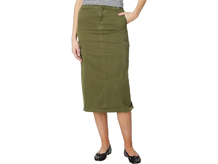 (取寄) メイドウェル レディース ガーメントダイ カーゴ ミディ スカート Madewell women Madewell Garment-Dyed Cargo Midi Skirt Desert Olive