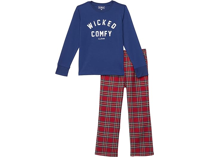 () 륨ӡ å եͥ ѥ (ȥ å) L.L.Bean kids L.L.Bean Flannel Pajamas (Little Kids) Deep Marine Blue/Wicked Comfy