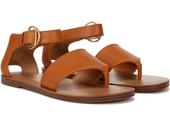 (取寄) フランコ サルト レディース ルース アンクル ストラップ トング フラッツ サンダル Franco Sarto women Franco Sarto Ruth Ankle Strap Thong Flat Sandals Tan Brown Smooth