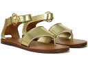 (取寄) フランコ サルト レディース ルース アンクル ストラップ トング フラッツ サンダル Franco Sarto women Franco Sarto Ruth Ankle Strap Thong Flat Sandals Kiwi Green Metallic