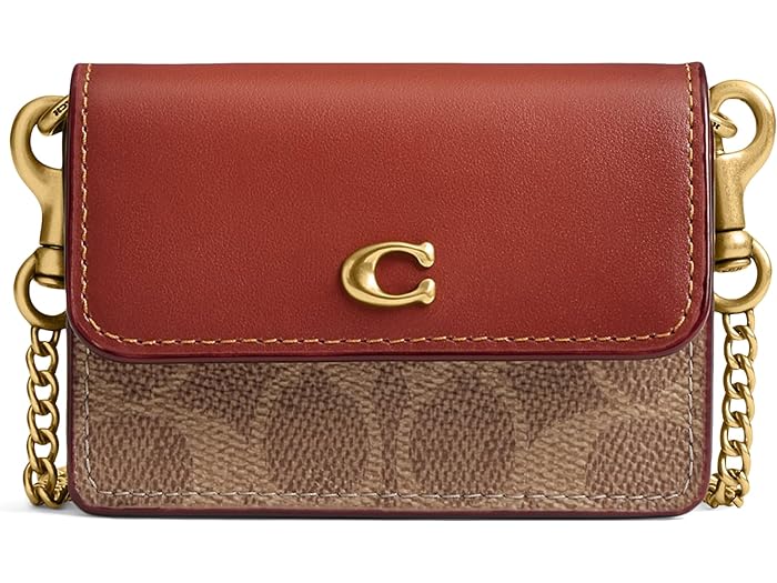 (取寄) コーチ レディース エッセンシャル ハーフ フラップ カード ケース COACH women COACH Essential Half Flap Card Case Tan Rust