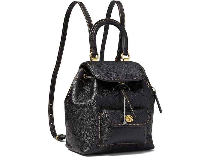 (取寄) コーチ レディース ソフト ペブル レザー リヤ バックパック 21 COACH women COACH Soft Pebble Leather Riya Backpack 21 Black