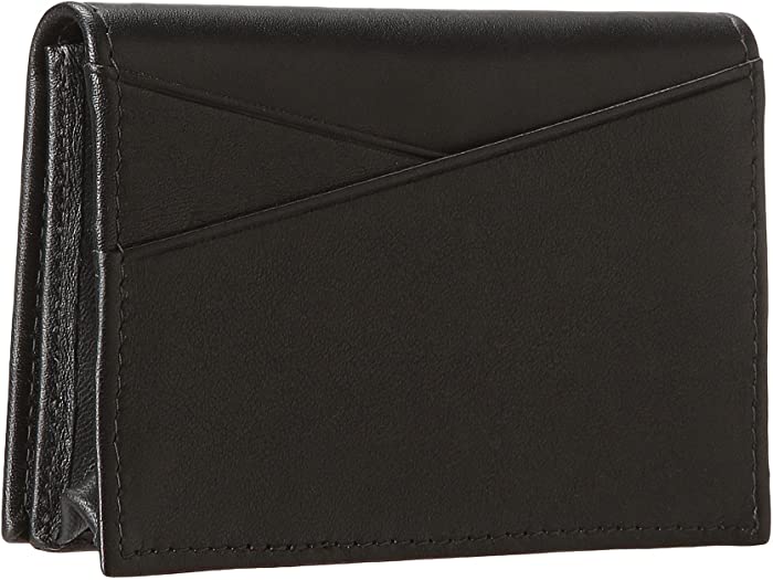 (取寄) ボスカ メンズ ナッパ ヴィテッロ コレクション - ガゼット カード ケース Bosca men Nappa Vitello Collection - Gusseted Card Case Black Leather