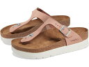 ギゼ (取寄) ビルケンシュトック レディース パピリオ バイ ギゼ プラットフォーム サンダル - ヌバック Birkenstock women Birkenstock Papillio by Birkenstock Gizeh Platform Sandal - Nubuck Soft Pink