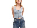 (取寄) フリーピープル レディース サリー コルセット トップ デニム Free People women Free People Sally Corset Top Denim Daylight Sky Combo