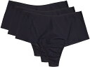 (取寄) ハンキー パンキー レディース ブリーズ ハイ-ライズ トング 3-パック Hanky Panky women Hanky Panky Breathe Hi-Rise Thong 3-Pack Black/Black/Black