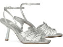 (取寄) トリーバーチ レディース 85 ウム ルーシュド ヒール サンダル Tory Burch women 85 mm Ruched Heel Sandals Silver(4)