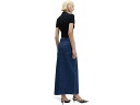 (取寄) マンゴ レディース アイーダ スカート MANGO women MANGO Aida Skirt Dark Denim 2