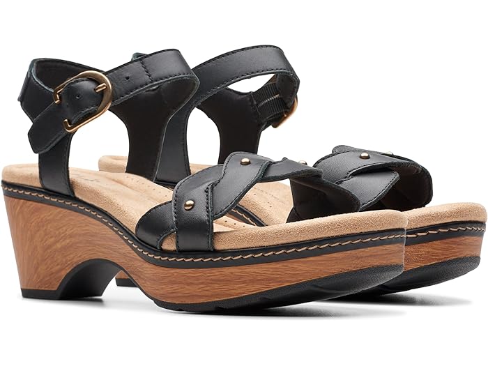 () 顼 塼 ǥ   ֥å Clarks women Seannah Way Black Leat...