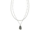 () PhXRbg fB[X ANThA }` Xgh lbNX Kendra Scott women Kendra Scott Alexandria Multi Strand Necklace Silver Platinum Drusy