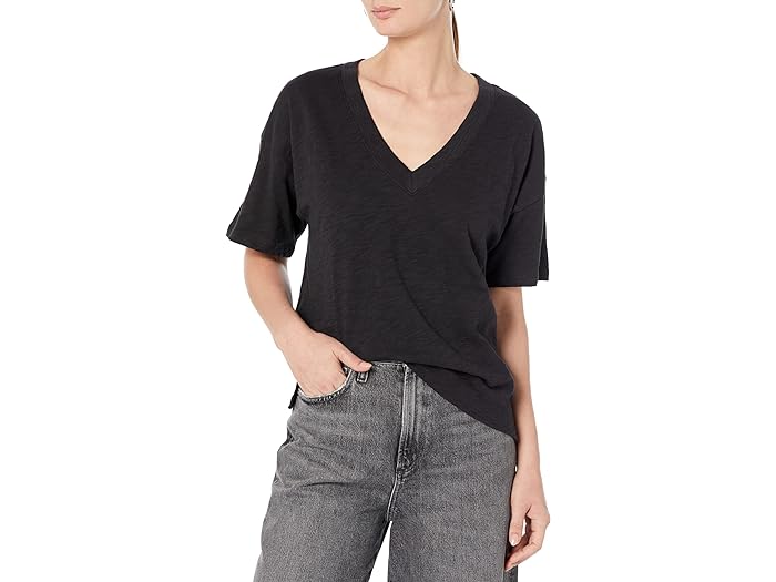 ()  P fB[X V[g X[u {NV[ V-lbN Lilla P women Lilla P Short Sleeve Boxy V-Neck Black