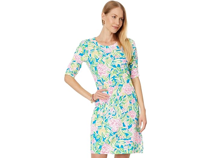 () [ sbc@[ fB[X xf G{[ X[u hX Lilly Pulitzer women Lilly Pulitzer Belden Elbow Sleeve Dress Multi Grove Garden