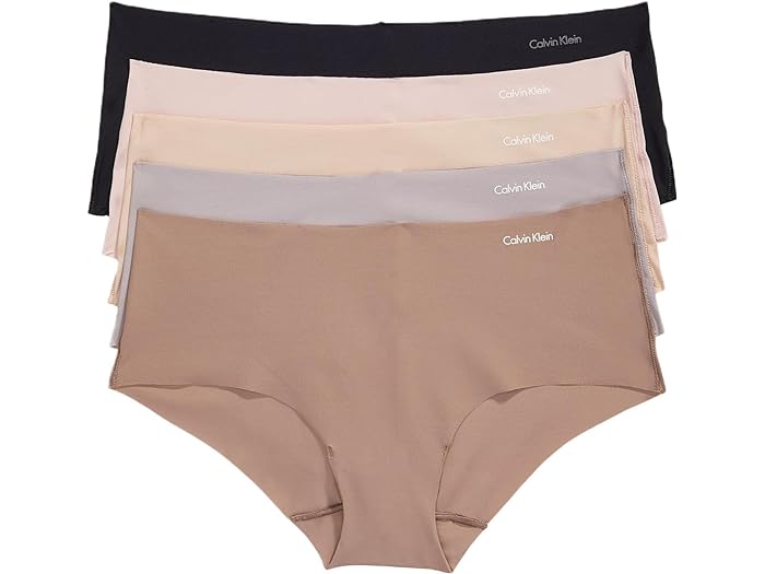 () JoNC A_[EFA fB[X CrWuY V[X qbvX^[ 5-pbN Calvin Klein Underwear women Calvin Klein Underwear Invisibles Seamless Hipster 5-Pack Black/Cavernstone/Grey Sand/Subdued/Cedar