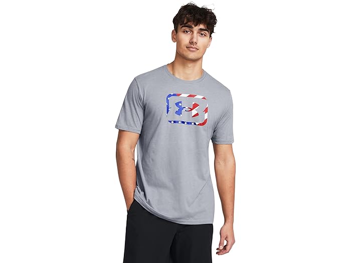 () ޡ  ե꡼ եå T- Under Armour men Under Armour Freedom Graphic T-Shirt Steel Medium Heather/Red