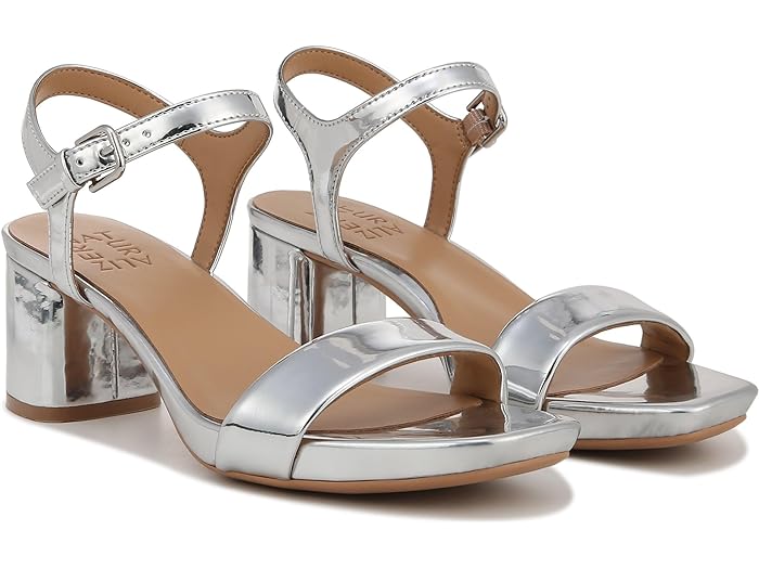 (取寄) ナチュラライザー レディース イジー アンクル ストラップ Naturalizer women Izzy Ankle Straps Silver Faux Leather(4)