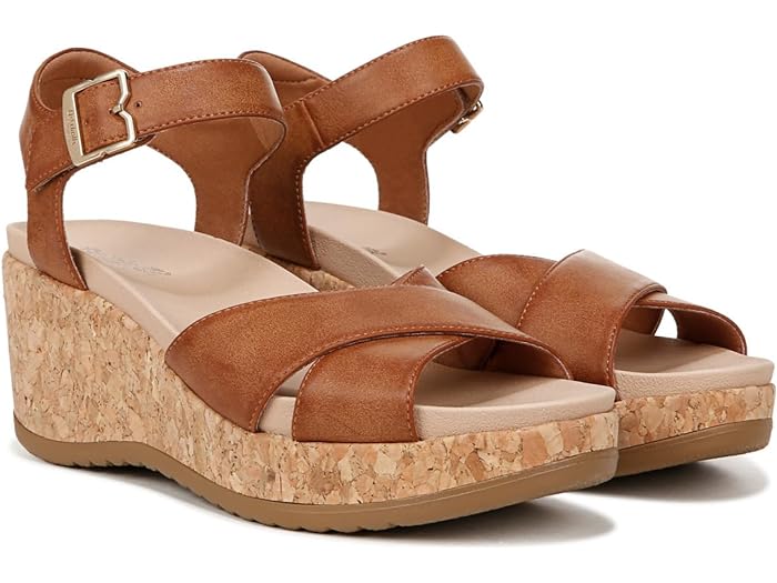 (取寄) ドクターショール レディース シトリン サン ウェッジ サンダル Dr. Scholl's women Dr. Scholl's Citrine Sun Wedge Sandal Honey Brown