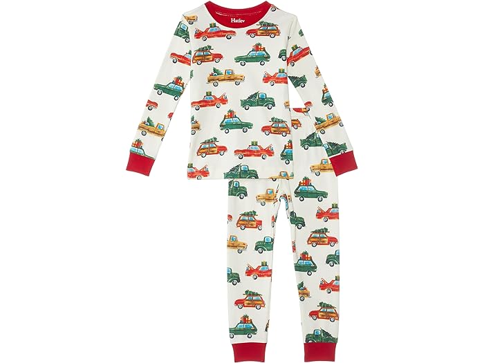 () ϥåȥ쥤 å ܡ ۥǥ  åȥ ѥ å (ȥɥ顼/ȥ å/ӥå å) Hatley Kids boys Hatley Kids Holiday Cars Cotton Pajama Set (Toddler/Little Kids/Big Kids) Natural