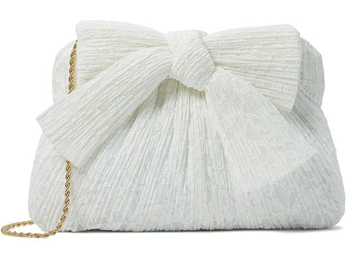 () t[ h[ fB[X C v[c t[ Nb` EBY {E Loeffler Randall women Loeffler Randall Rayne Pleated Frame Clutch with Bow White/Cream