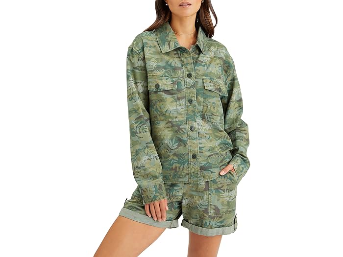 (取寄) サンクチュアリ レディース クロップド シャツ ジャケット Sanctuary women Sanctuary Cropped Shirt Jacket Tropic Camo