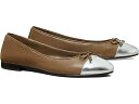 (取寄) トリーバーチ レディース キャップ-トゥ バレエ Tory Burch women Cap-Toe Ballet Wild Mushroom/Silver