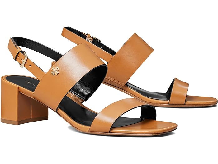 楽天スウィートラグ（取寄） トリーバーチ レディース 50 ウム ダブル T ヒール サンダル Tory Burch women Tory Burch 50 mm Double T Heel Sandals Caramel Corn/Perfect Black