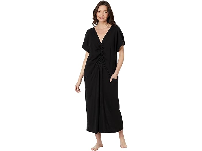 (取寄) スキン レディース オーガニック コットン カフタン Skin women Skin Organic Cotton Cariana Caftan Black 1