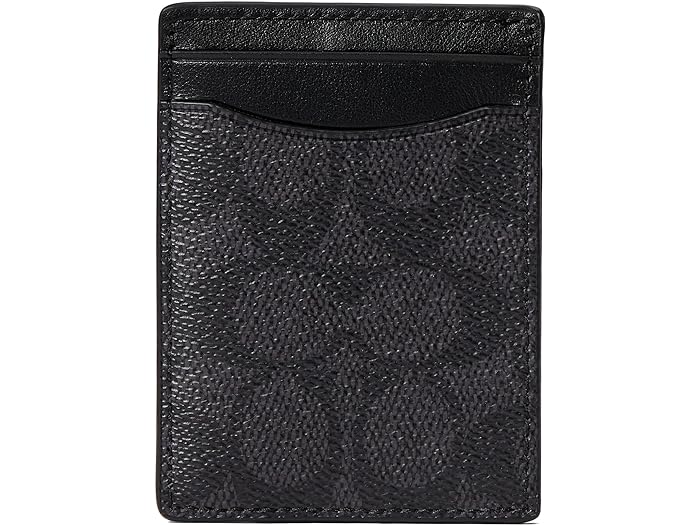 コーチ マネークリップ (取寄) コーチ メンズ マネー クリップ カード ケース イン シグニチャー COACH men COACH Money Clip Card Case in Signature Charcoal